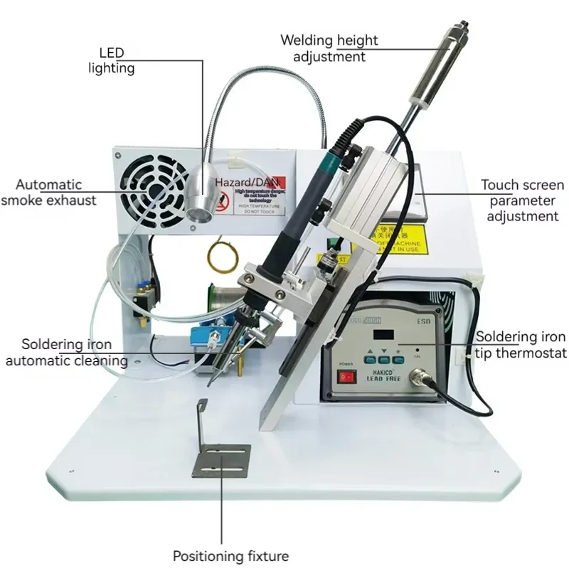 آلة لحام شبه أوتوماتيكية USB سلك البيانات المقاومة سلك الطيران لحام ماكينة لحام نقطي Led قطاع ضوء صنع