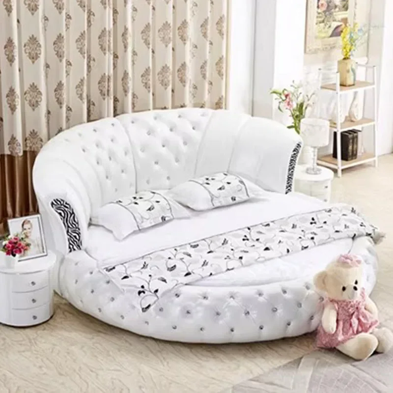 Round Cloud Bed English Beauty Wooden Modern Trendy Sun Design Luxury Save Space Bed Creative Camas De Casal Room Decorations
