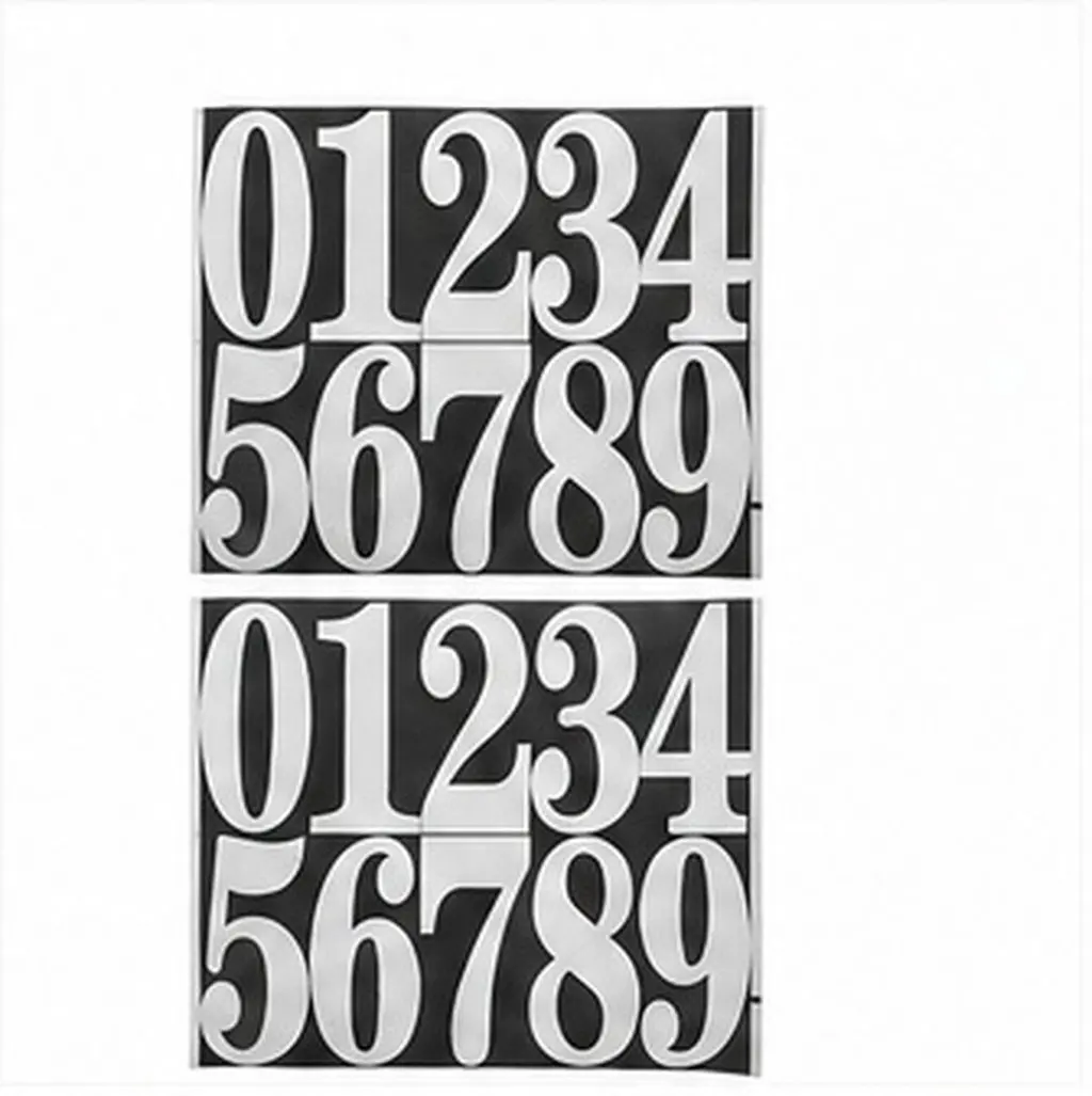 0-9 Self-Adhesive Address Number Stickers, Waterproof & UV Resistant for Mailbox, Front Door, Exterior Sign