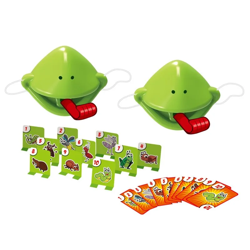 Jeu De Masque Langue Bataille À 4 Personnes Tirez La Langue Jeu pour Coller La Langues Green Frog Mouth Tongue Catch Game Frog - Jeux - Jouets