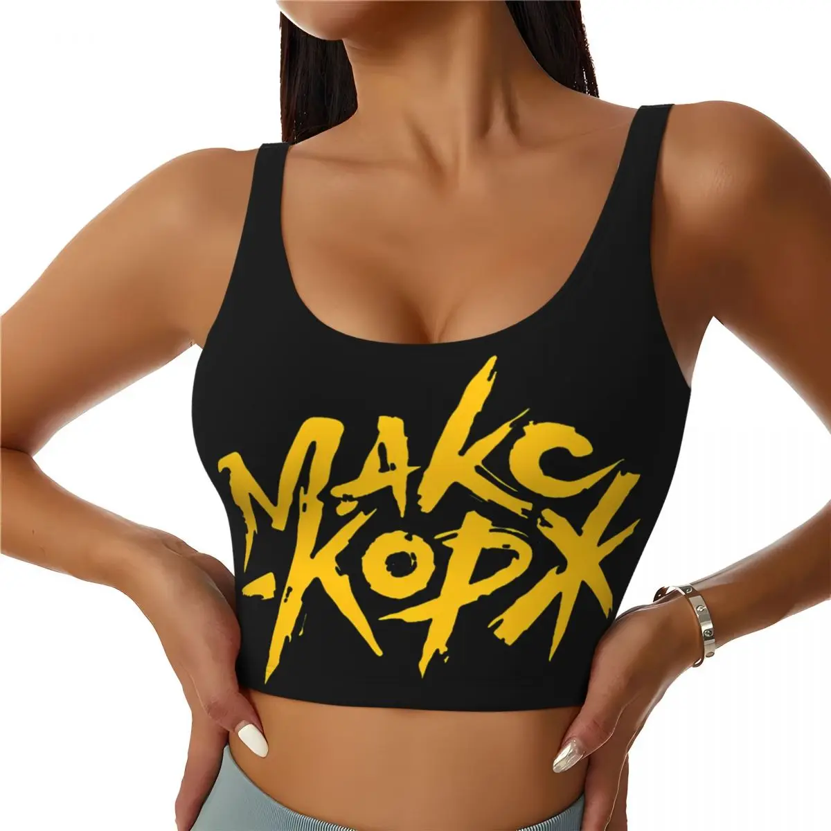 

Custom Max Korzh Fan Makc Kop Women Sports Bras High Impact Vest Gym Workout Yoga Crop Tank Tops