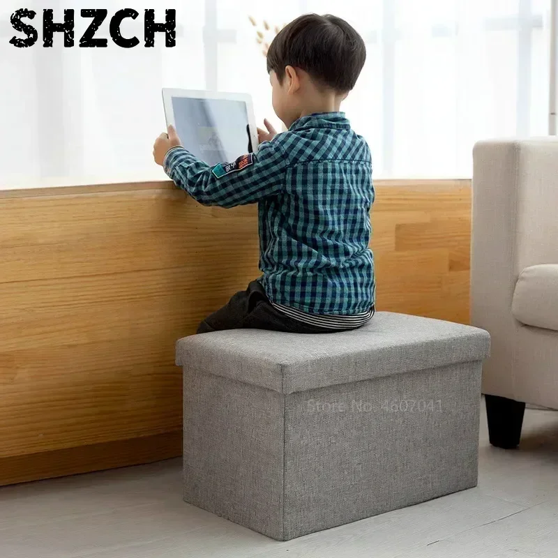 Multipurpose Sofa Storage Box Home Foot Stool Ottoman Multicolor Furniture Space-Saving Organizer 25/47L Capacity
