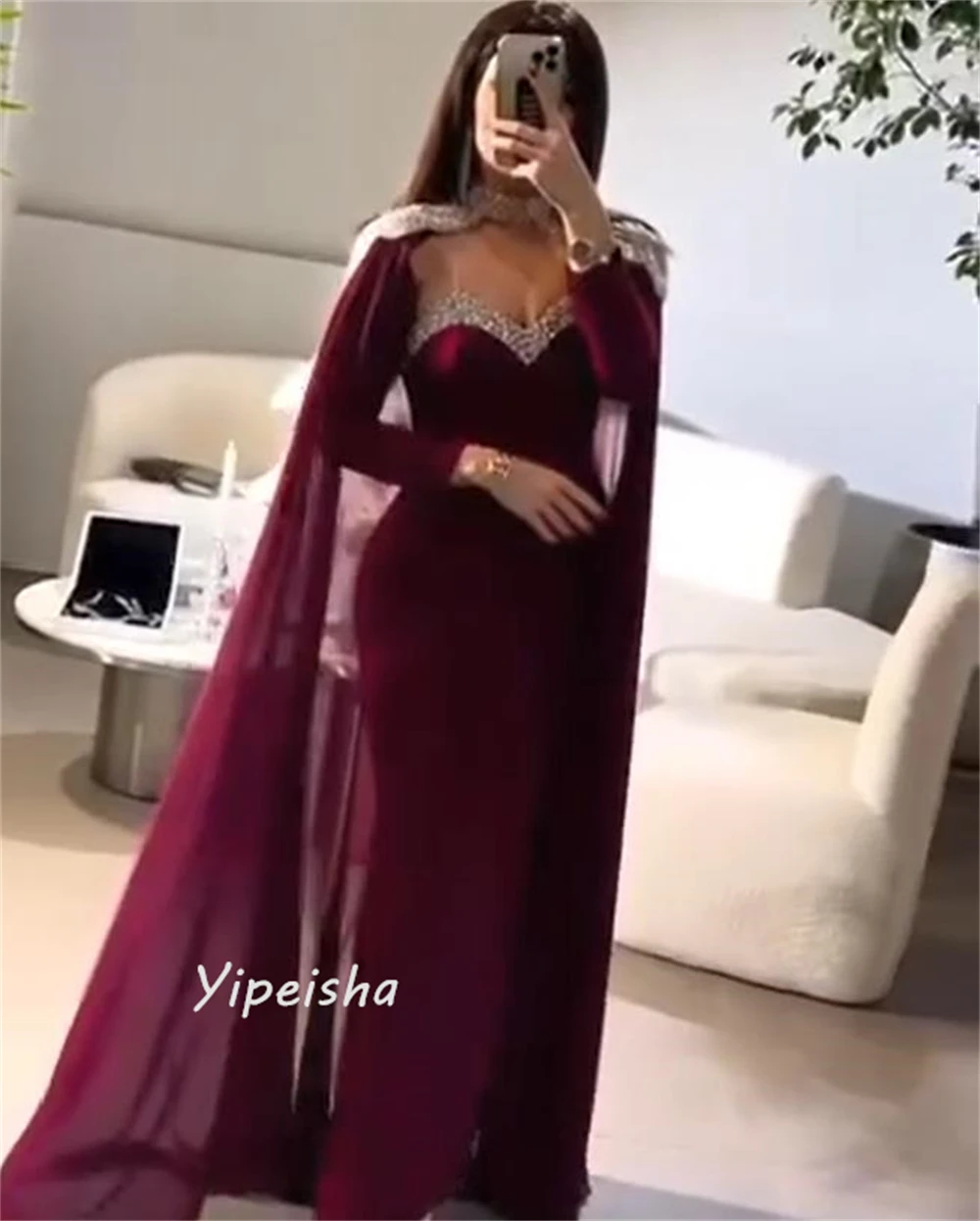 Sexy Exquisite Strapless A-line Beading Sequined Floor-Length Chiffon Bespoke Occasion Dresses Evening Dresses