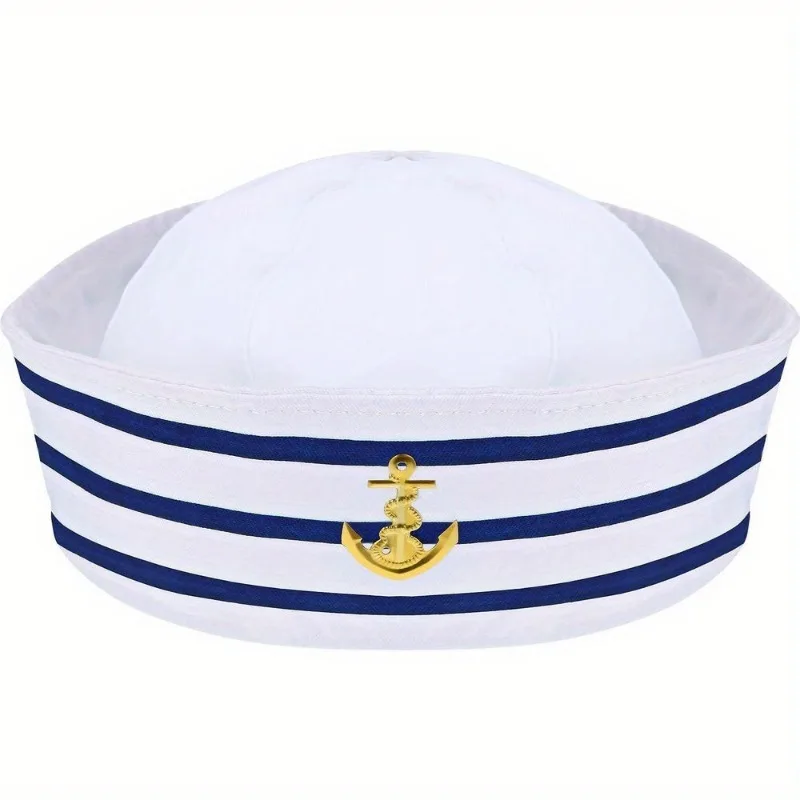

Sailor hat Navy blue Yacht Blue Captain cap White sail cap for clothing accessories for adults lolita hat