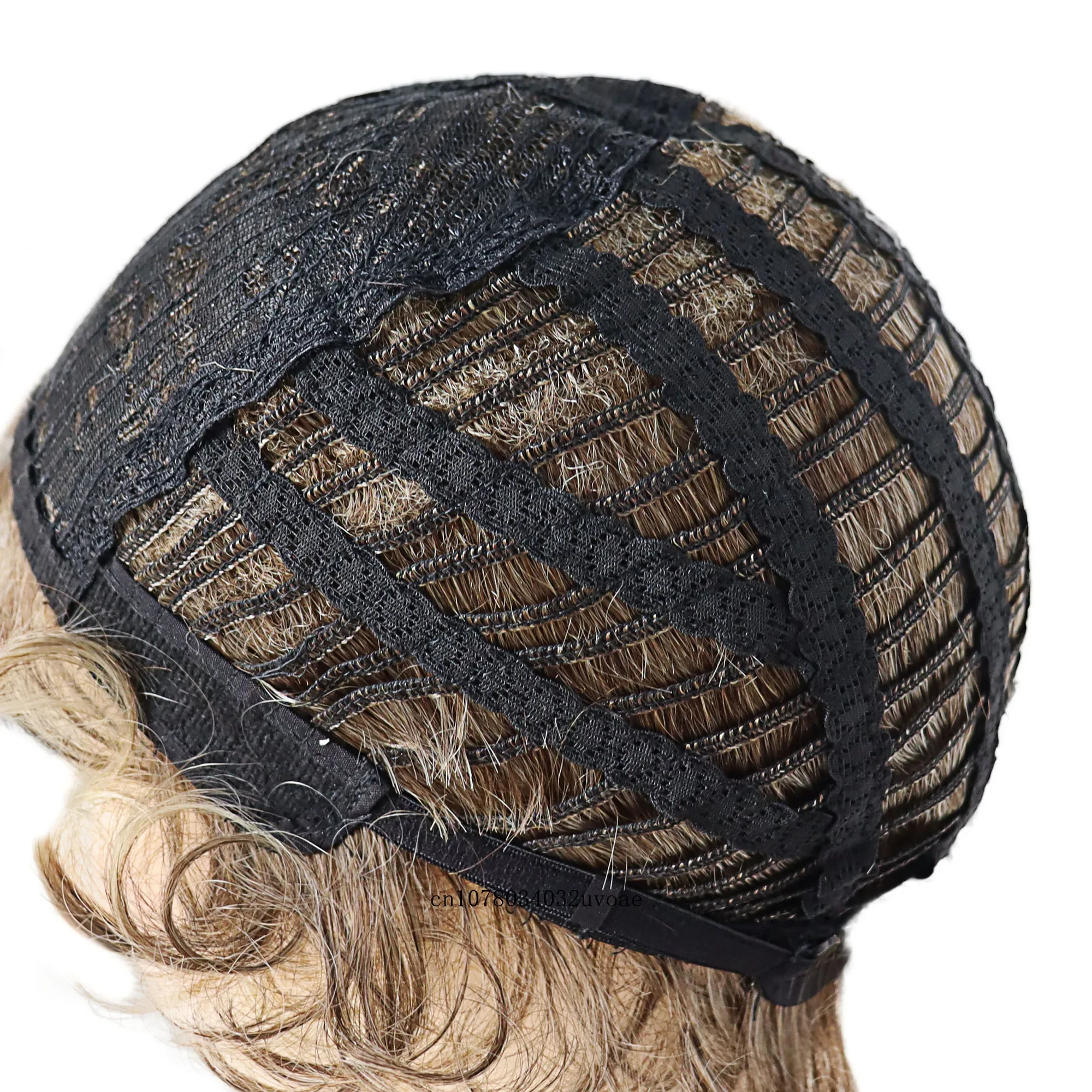 الاصطناعية أومبير شقراء شعر مستعار قصير الباروكات للنساء فوضوي مجعد الشعر اليومي تأثيري منتصف العمر الإناث هدية شعر مستعار طبيعي تنفس #6