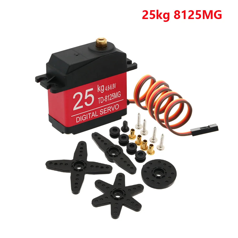 20KG 25KG 30KG 35KG Waterproof Servo 180 Degree Large Torque Digital Servo Metal Gears 25T Servo For RC Car Helicopter image 3
