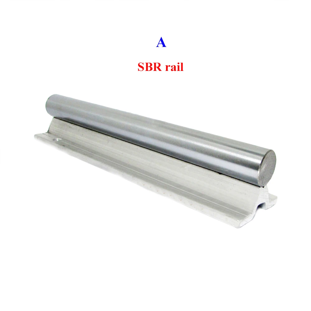 Linear Guide 2PCS SBR12 16 20 25 30 35 40 50 Length 1200-2550mm 4PC SBR12-50LUU Lengthened copper sleeve Slider 3D Printer Parts