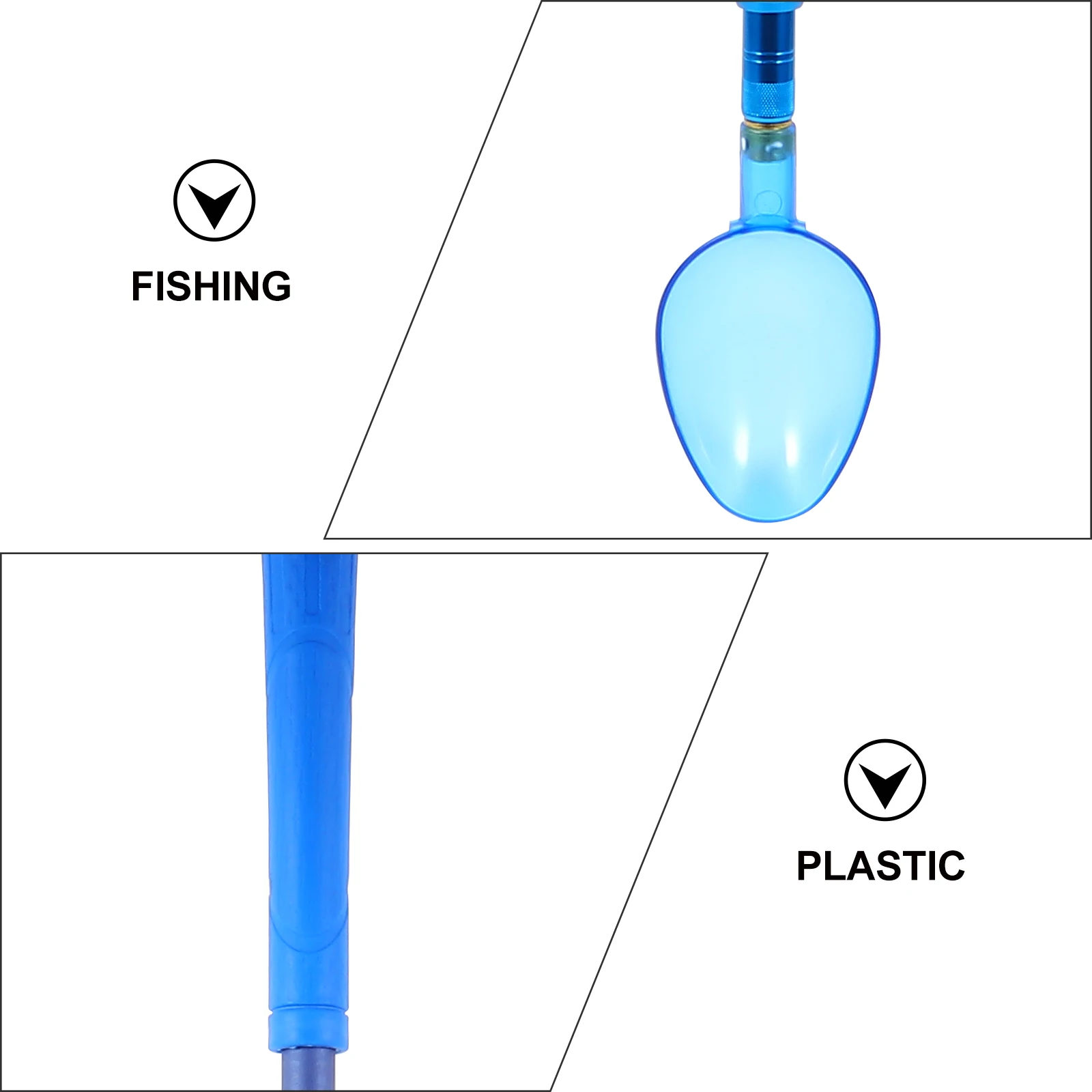 

3pcs Telescopic Fishing Bait Spoon Carbon Pole Non PC Material Removable Interchangeable Light Outdoor Tool