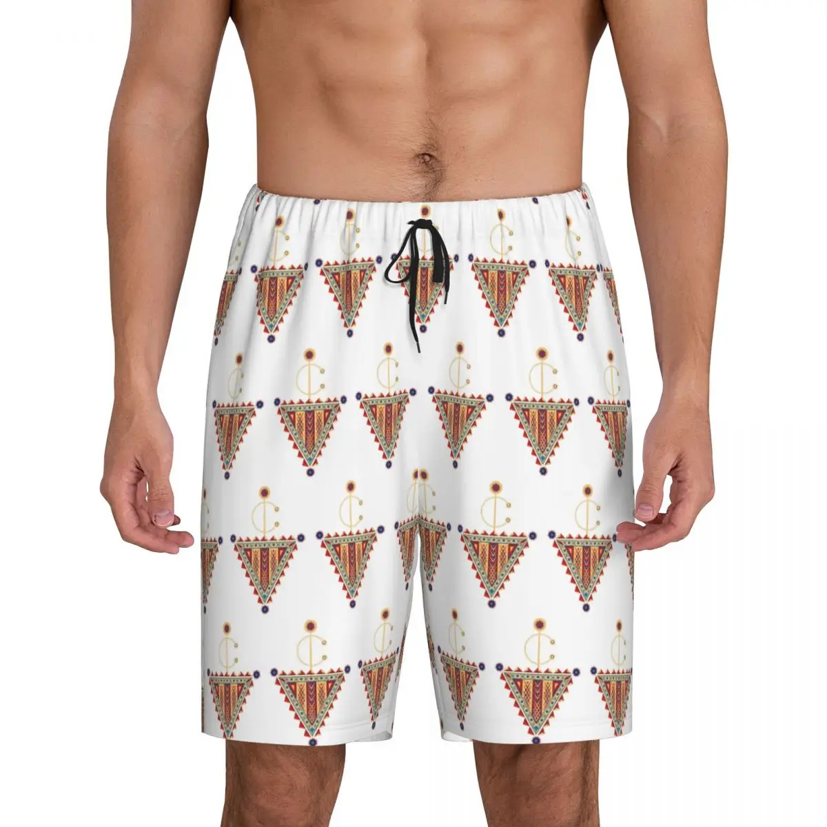 

Amazigh Tazerzit Emblem Of The Moroccan Berbers Short Pajama Pants Men Sleepwear Sleep Lounge Bottom Shorts Sleeping Pants