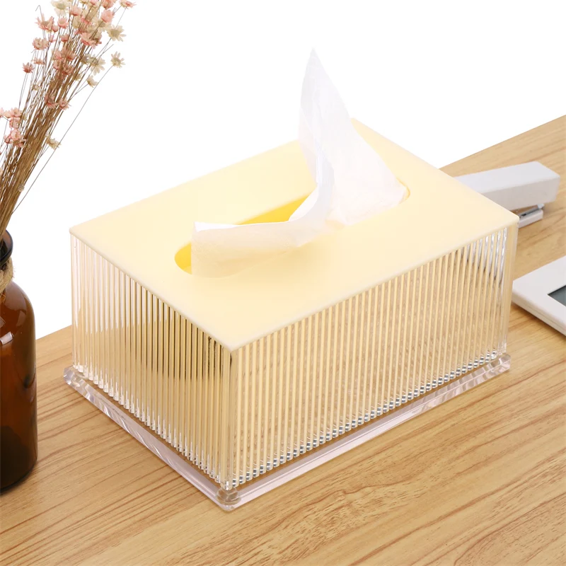 

Desktop Transparent Tissue Box Creative Acrylic Transparent Large Capacity Storage Box