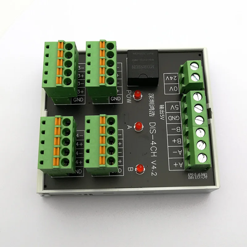 DIS-4CH Encoder Pulse Distributor 1 in 4 Out, External Power Supply 5V Optional Differential Signal Expansion