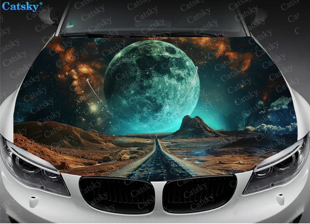 Sense of Adventure Design Car Hood Decal Stickers Wrap Vinyl Film Engine Cover Decals Sticker Car Hood Protective Film