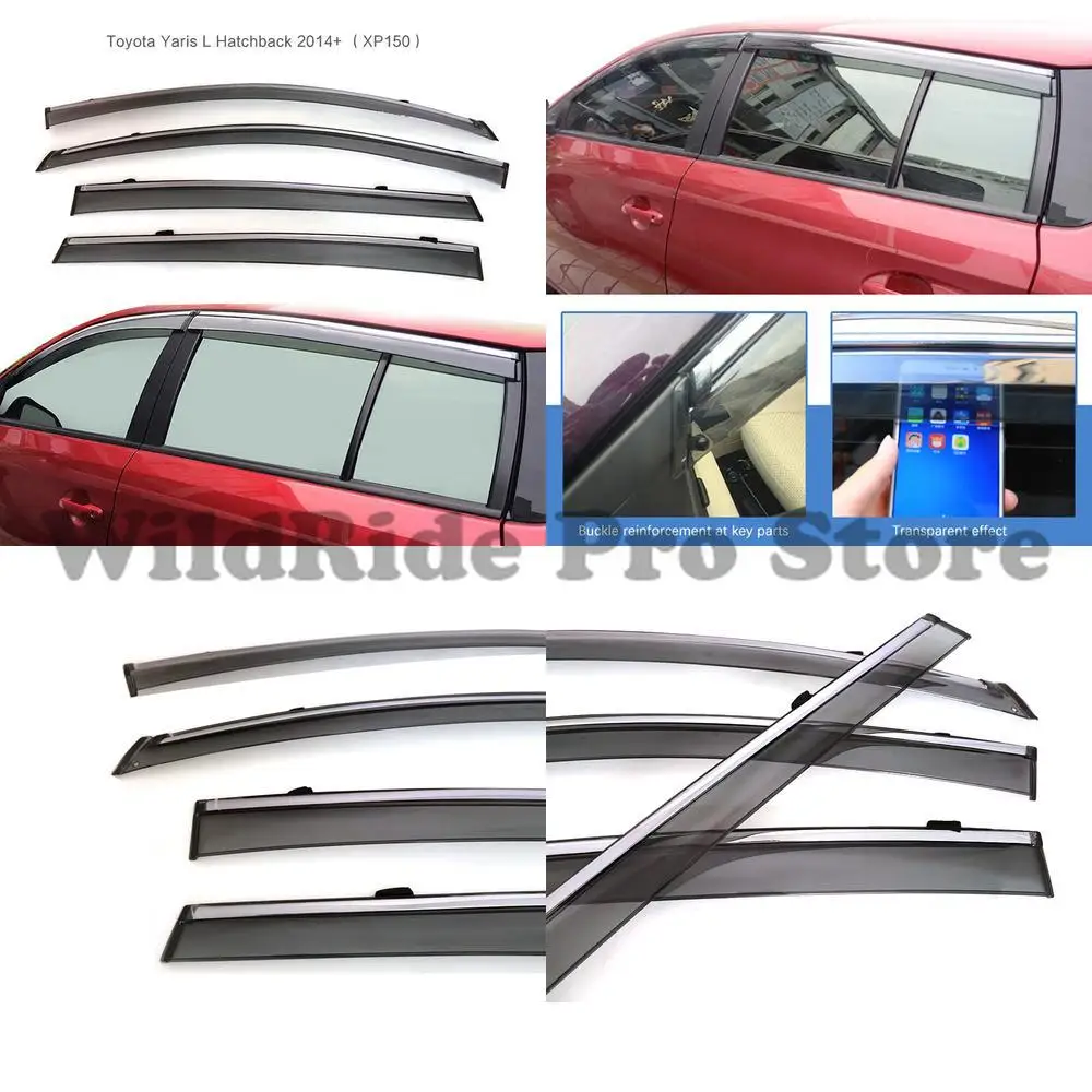 

1 set specifically designed for Toyota Yaris L rain visors window deflectors injection molded thickened