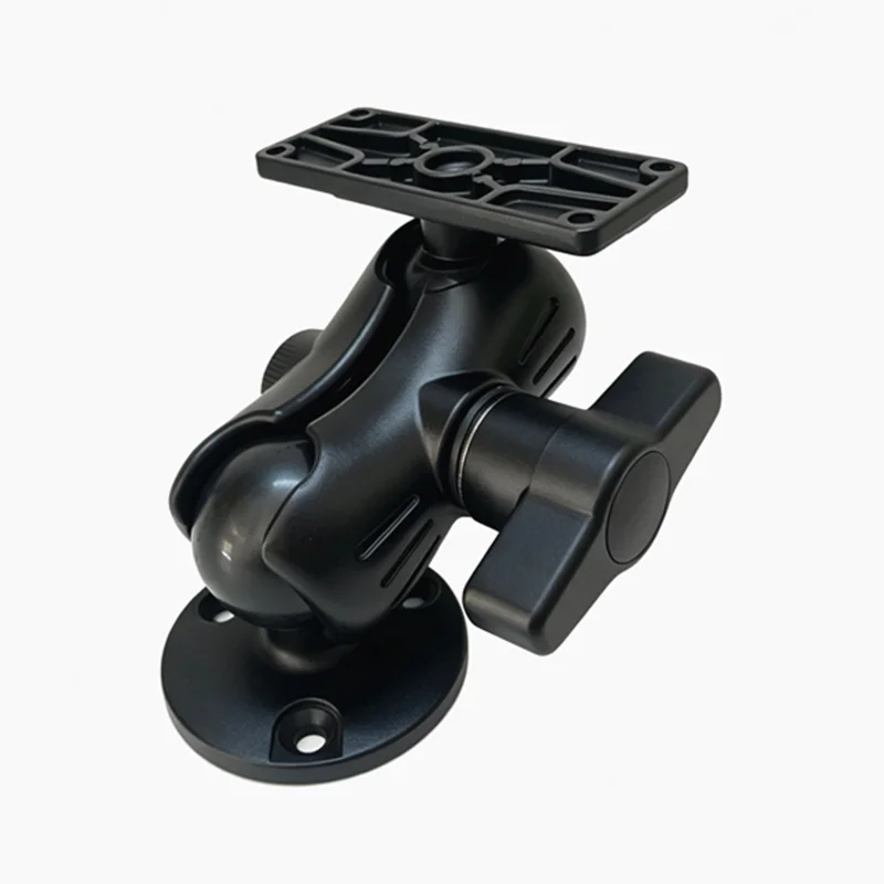 2.25-inch Ball Head Four-hole Rectangular Base with Medium Arm Aluminum Alloy Anti-corrosion Wear-resistant Marine Fishfinder