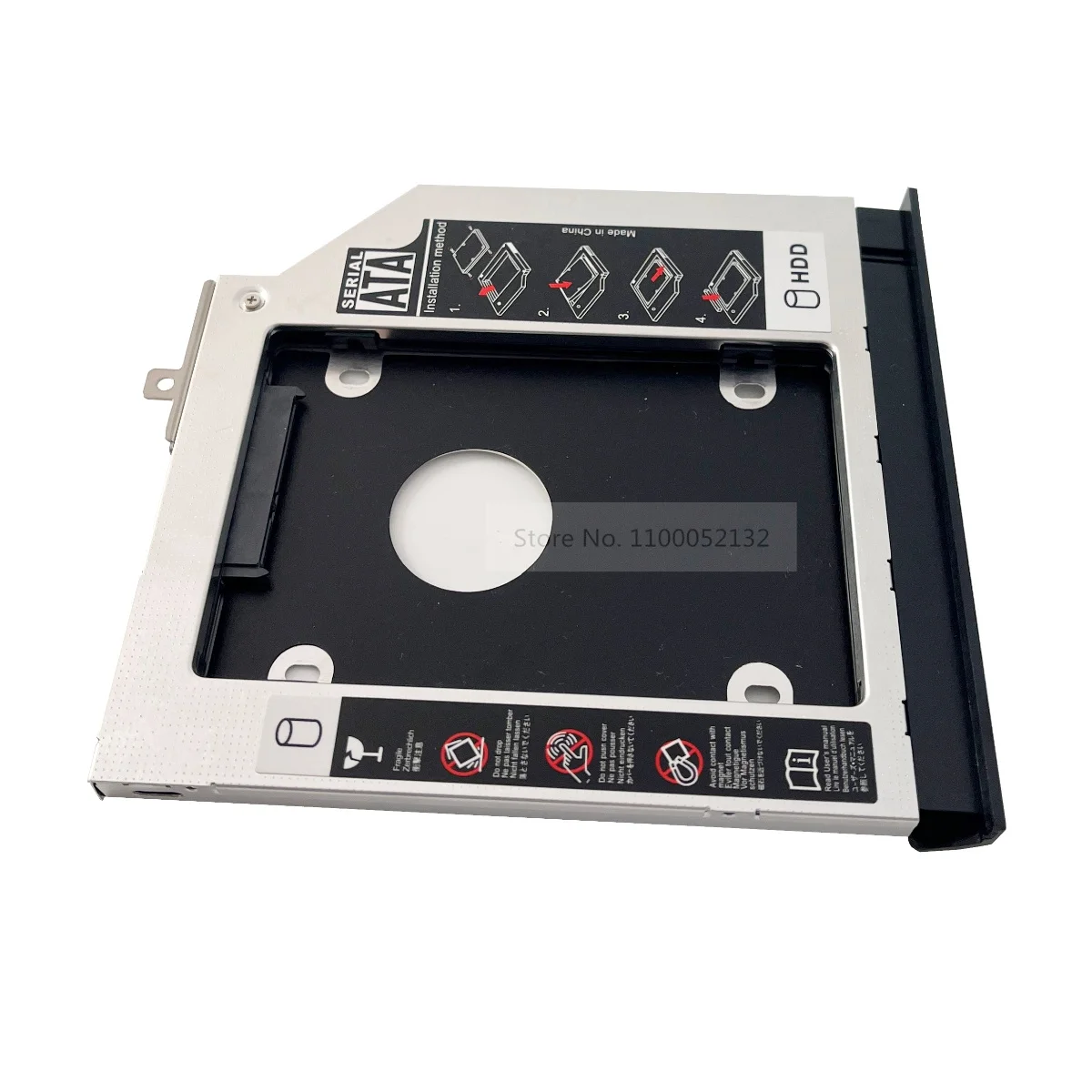 with Faceplate Bezel 2nd SSD HDD Hard Drive Adapter Optical Bay Caddy Frame Bracket for Asus VM510 VM590 W509 W519 ( No Button )