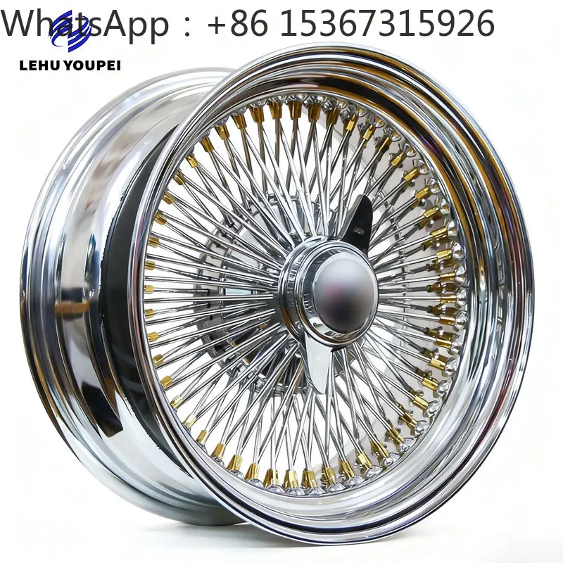 13 14 15 16 17 18 19 20 Inch Custom Forged Chrome Spoke Wire Wheel Rims Universal Modified Passenger Car Wire Spoke Wheels