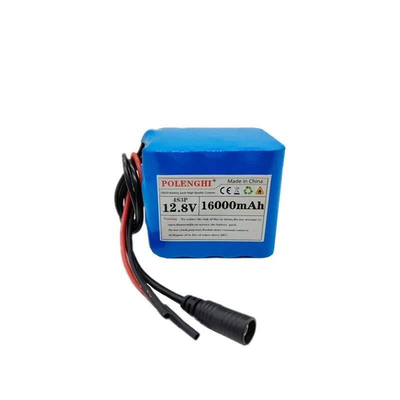 POLENGHI 18650 battery pack 4S3P 12.8V 16Ah BMS suitable for electric boats and 12V uninterruptible power supply 16.8V charger