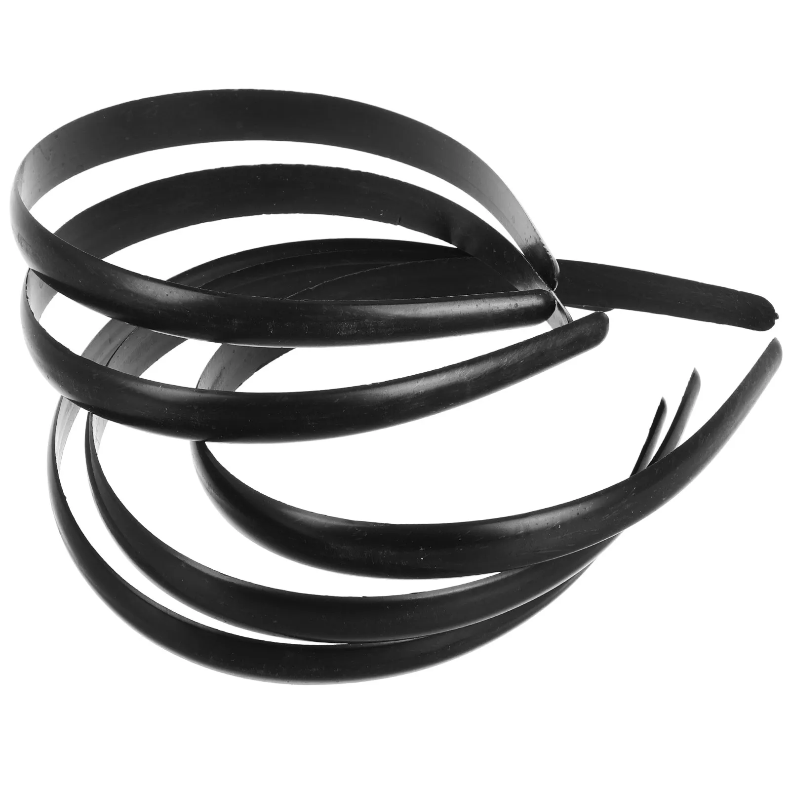 

50Pcs Black Plastic Hairbands 15Mm Simple Headwear Hair Accessories for Women Girls Daily Use Essential Hair Tools