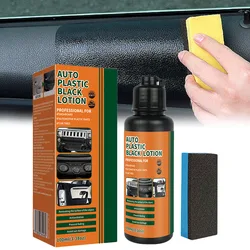 Restaurador de plástico para coche, 100ml, de vuelta al brillo negro, agente de renovación de revestimiento de reparación y pulido de plástico para detallado de coches