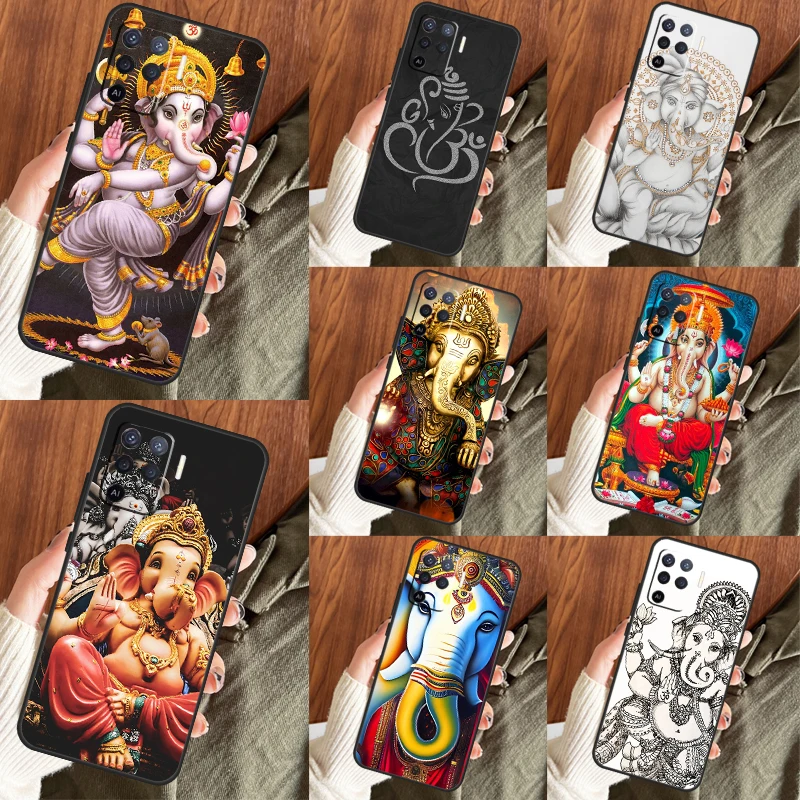 Ganesh Elephant God For OPPO A96 A76 A16 A17 A57 A77 A15 A5 A9 A31 A53 A52 A72 A91 A54 A74 A94 A57s Phone Case