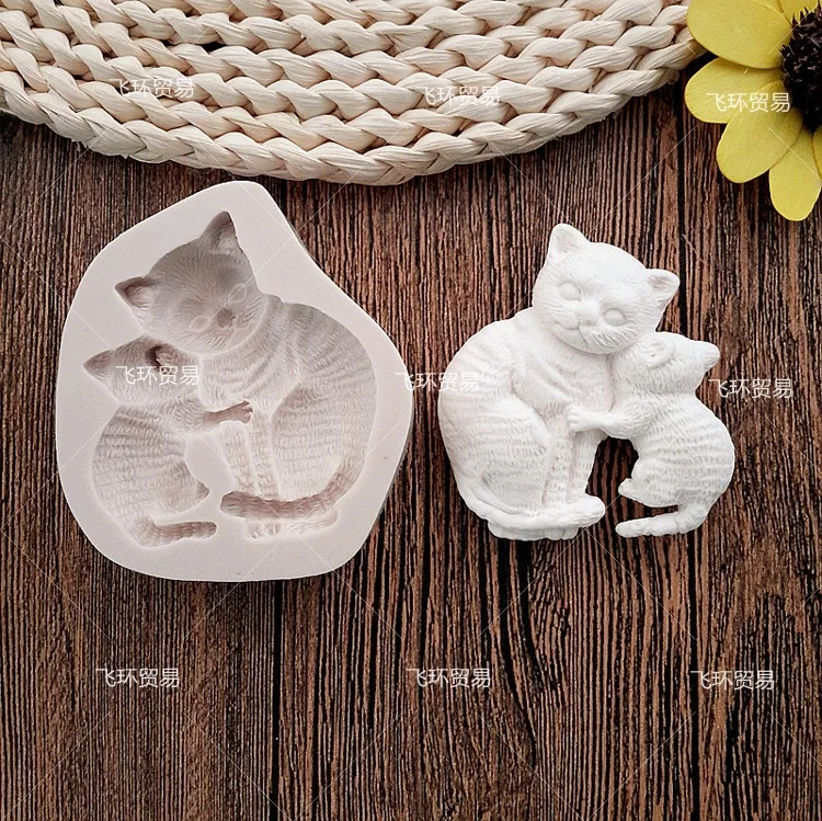 Various Cute Cat Silicone Mold For Fondant Candy Chocolate Epoxy Resin Sugar Craft Mold Pastry Cake Decorating Kitchen Tool