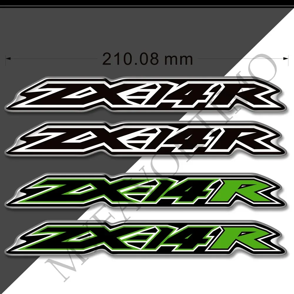 For Kawasaki Ninja ZX-14R ZX14R ZX 14R Motorcycle Tank Grips Pad Gas Knee Oil Stickers Emblem Fairing Decals