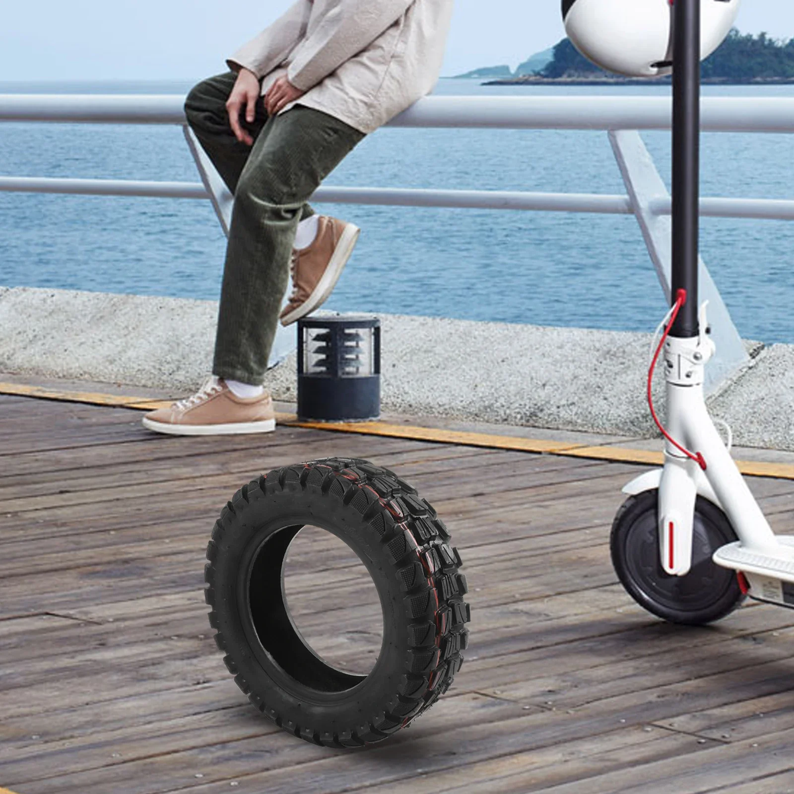 

Tubeless Tyre Tire For 11x Replacement Road Tyre Rubber 11 Inch 90/65-6.5 About 1100g Black Electric Scooter