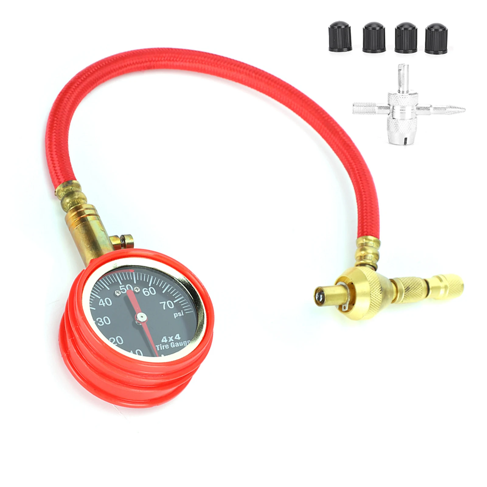 0‑70Psi Pointer Tire Pressure Gauge High Accuracy Dial Meter Tyre Tester Car Refitting