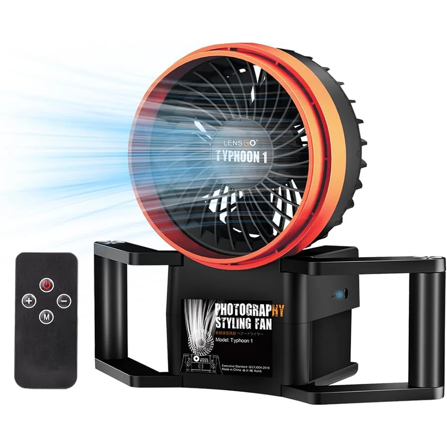 

Portable Photography Fan Blower with 10 Level Wind Control for Stage Effects Ideal for Fashion Portrait Photo Shooting Weddings