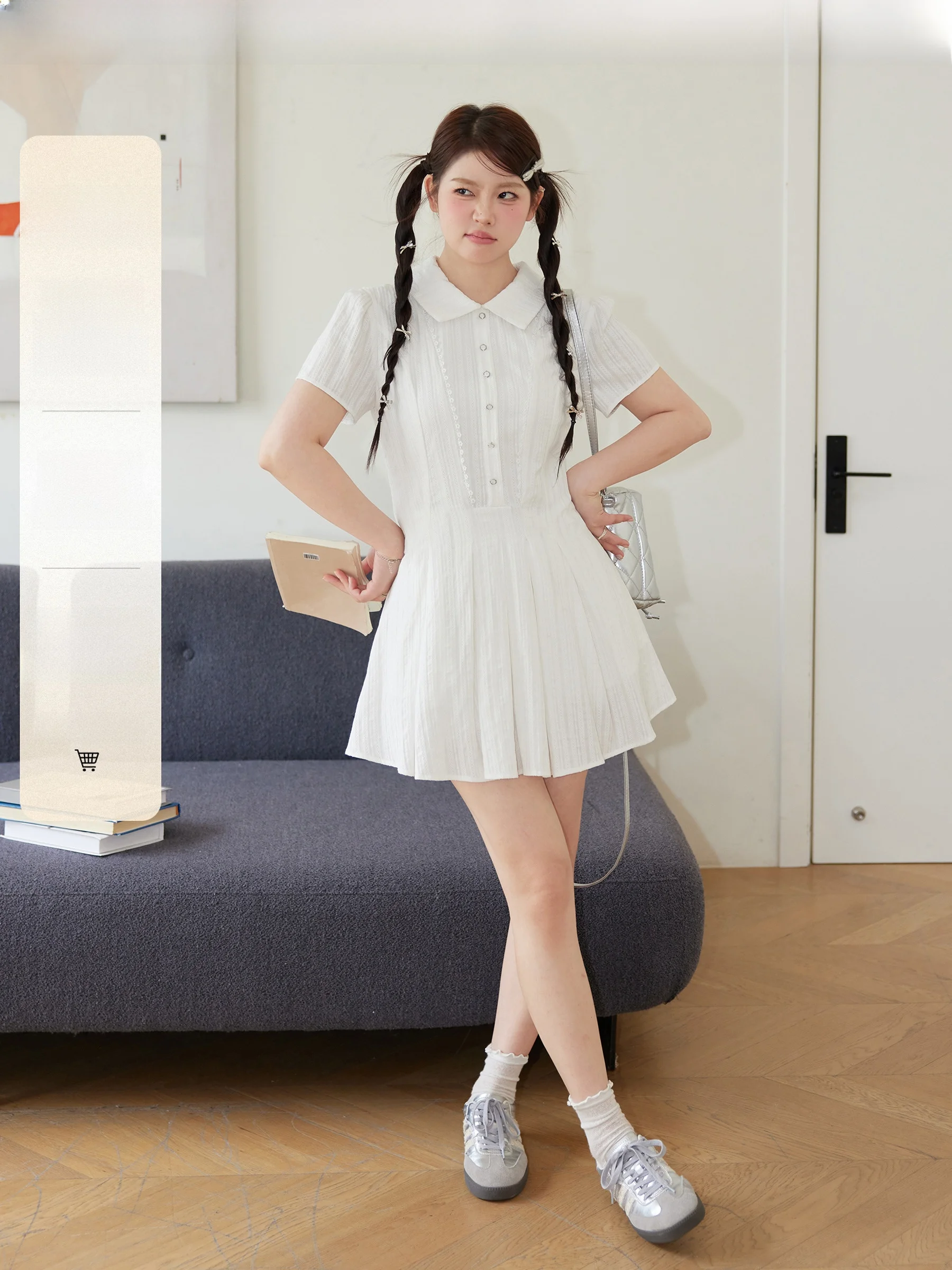 

Большие размеры Bubble Sve White irt Dr College Sle Fat MM Одежда больших размеров Junu Workop Girl Sailor Outfit