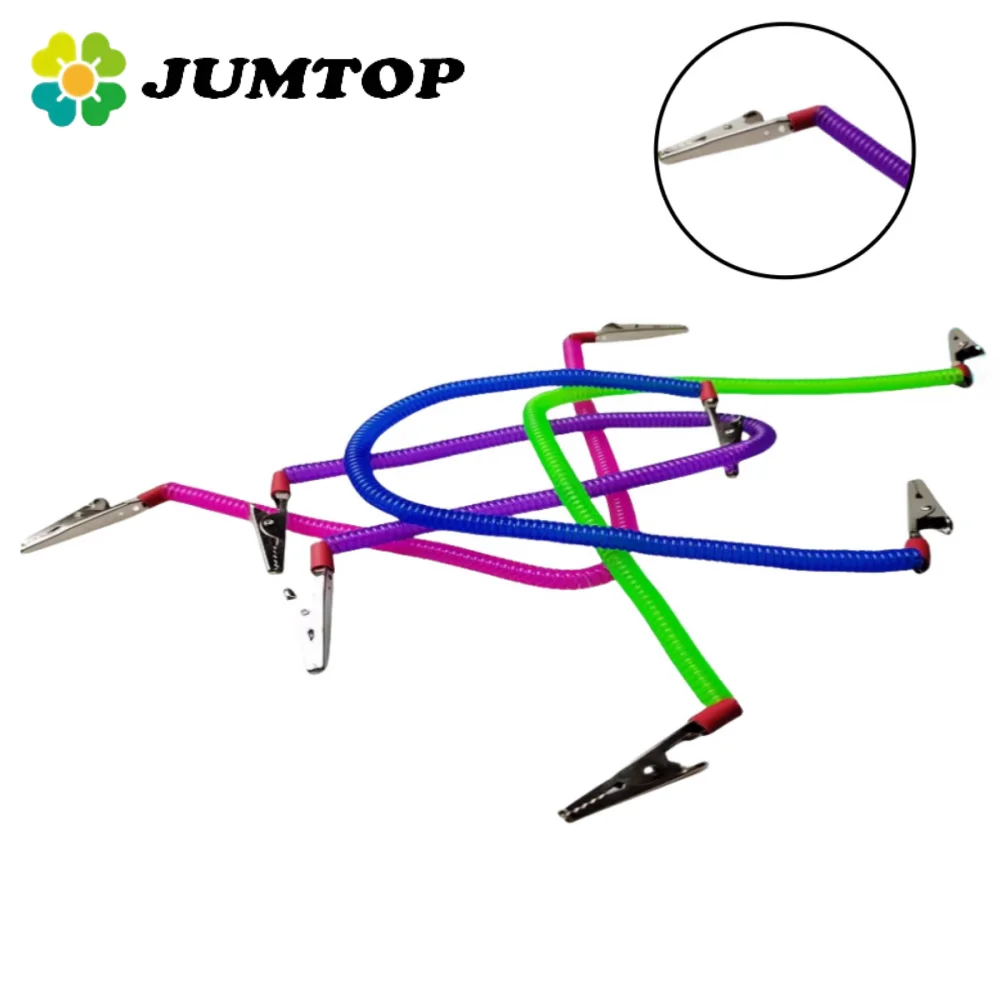 

1PC Dental Scarf Clip - Stainless Steel Napkin Holder with Spring Rope, Dentist Necktie Fastener for Clinic Hygiene
