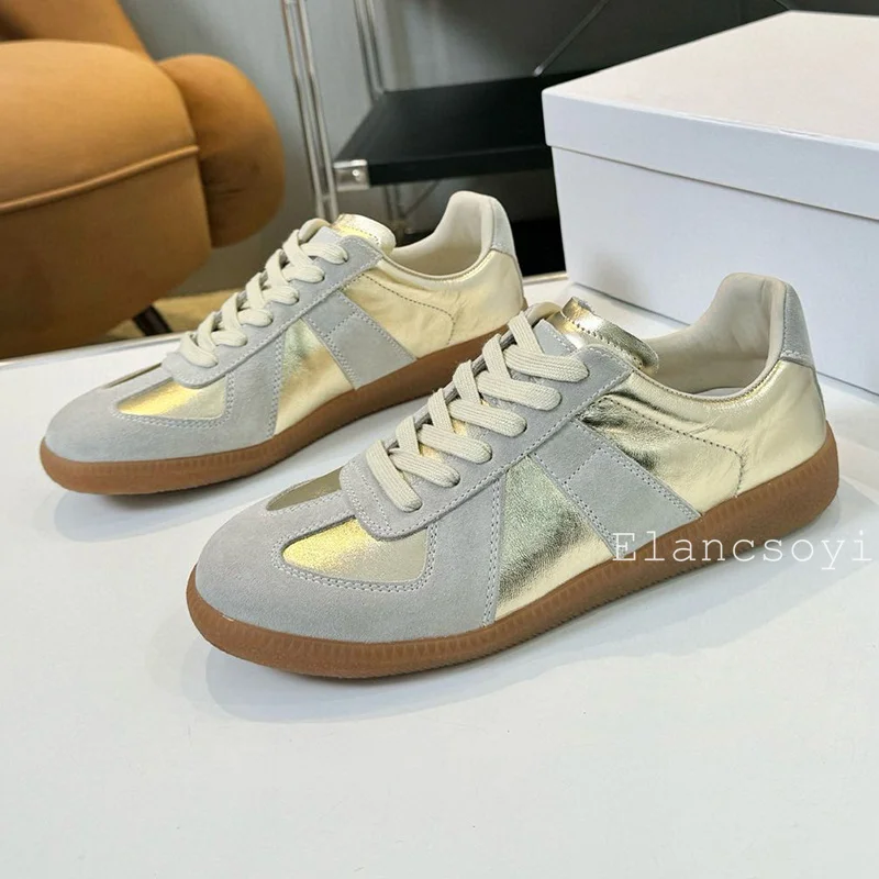 New Women's Flat Shoes Thick Soled Lace Up Casual Shoes Spring Autumn Artificial Suede Flat Shoes Daily Versatile Bennis Unisex