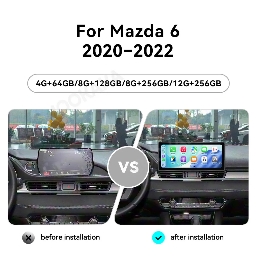 For Mazda 6 2020-2022 Android Car Radio Multimedia Video Player Wireless Carplay Autoradio Stereo GPS Navigation Head Unit