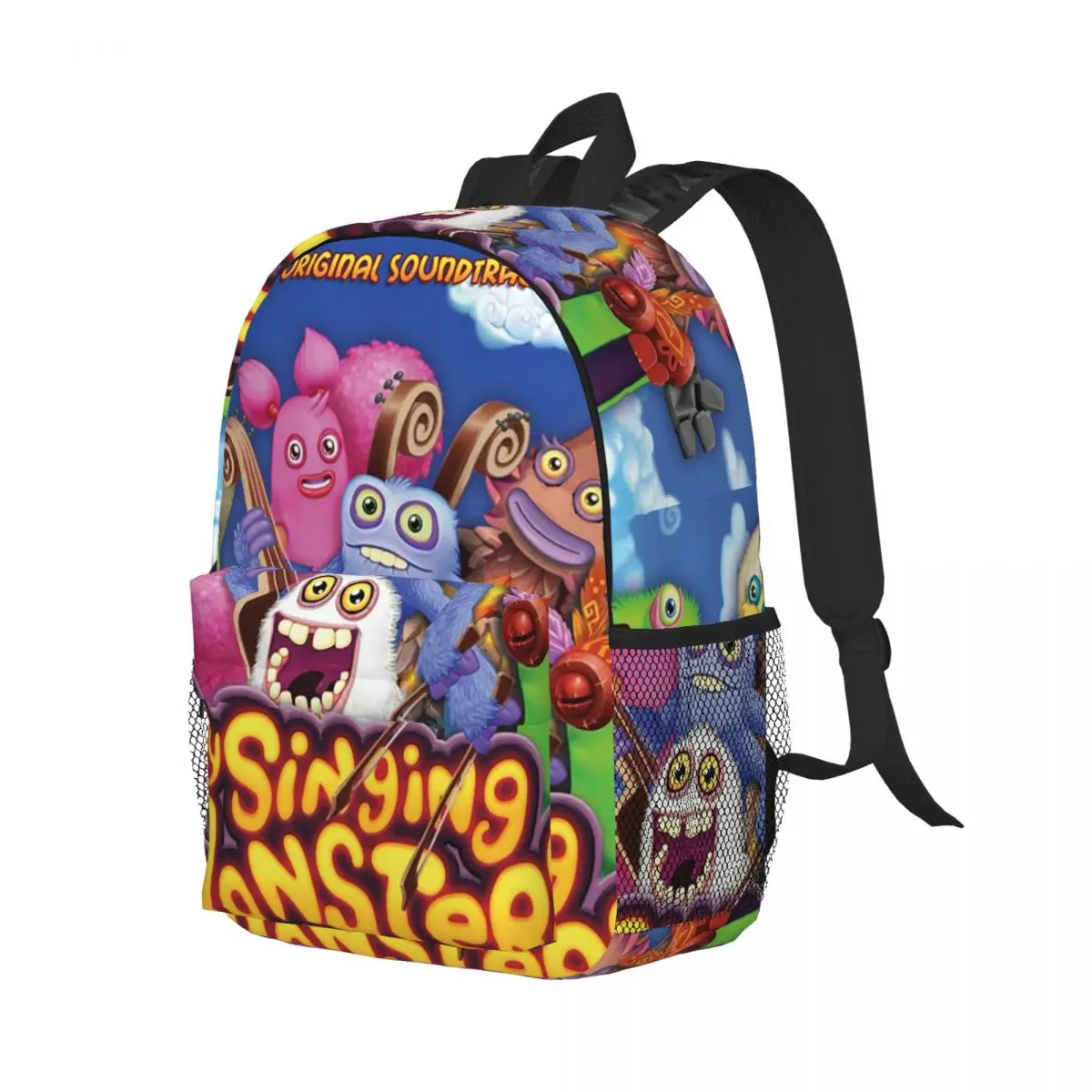 Mochila dos desenhos animados meus monstros cantando, mochila escolar para estudantes, meninos e meninas, bolsa de ombro para computador para homens e mulheres