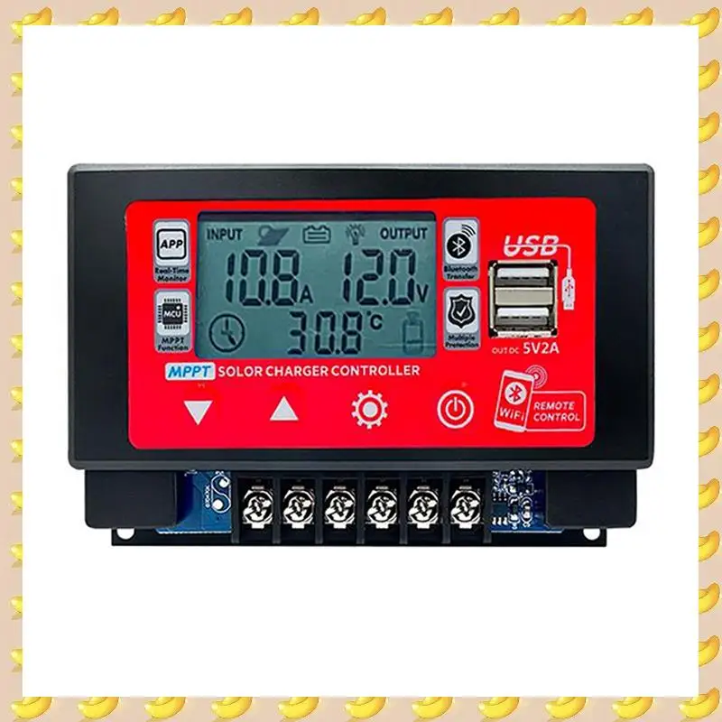 

A45U WIFI Bluetooth Контроллер заряда солнечной батареи 30A MPPT Контроллер с ЖК-дисплеем Поддержка двойного USB Аккумулятор 12 В/24 В