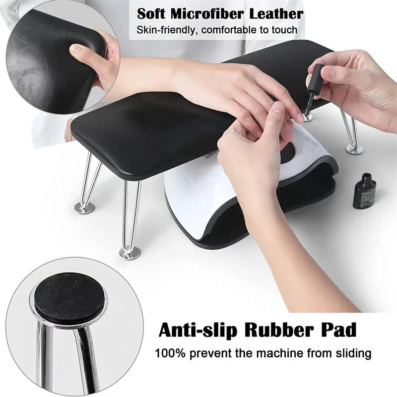 Nail Arm Rest with Bracket Professional Stand Table Desk for Home Nail Dryer Nail Arm Rest Hand Pillow Cushion Table Manicure