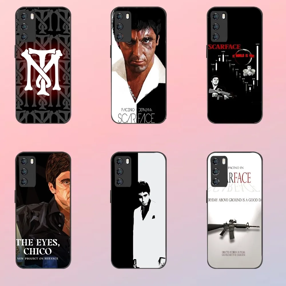 Scarface 1983 filme al pacino caso de telefone para samsung galaxy a52 a12 a51 s21 borda s22ultra s23 s20lite plus ultra preto capa