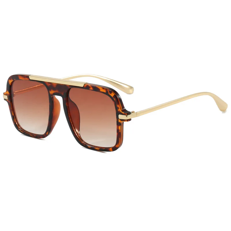 

8082 Personalized Square Sunglasses for Men Women, Fashion Vintage Pilot Sun Glasses, Retro Stylish Metal Aviator Shades 604450