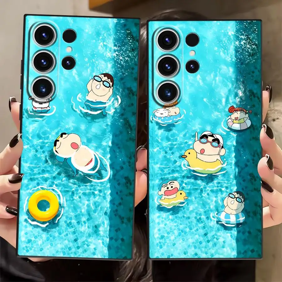Case for Samsung Galaxy S26 Ultra S20 Ultra S24 S10 S9 S23 S21 FE S25 Plus Note 20 8 9 10 Funda Phone Cover Cartoon Crayon