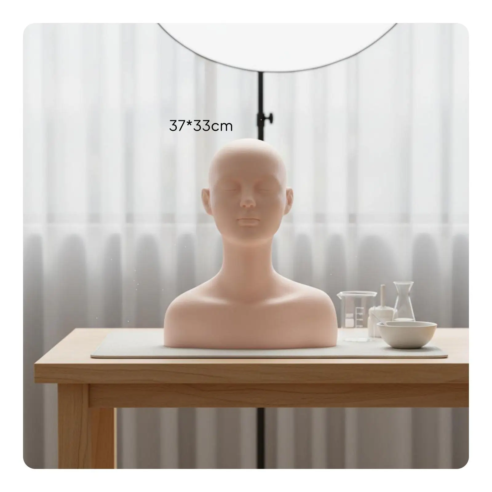 マッサージトレーニング用ヘッドpvcマネキン、ヘアピース展示やサロンでの指圧トレーニング用