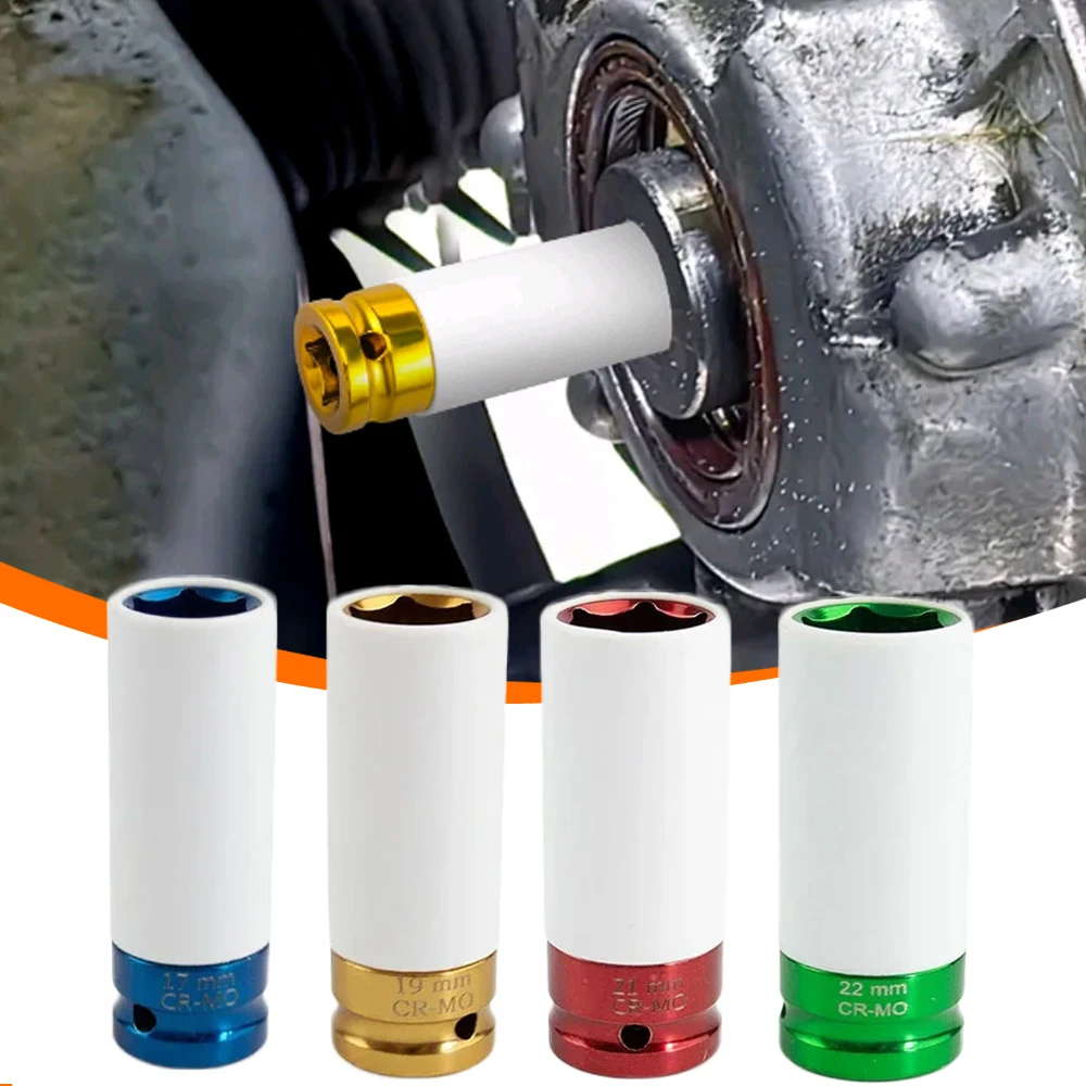 

1pc Car Wheel Hub Nut Long Hexagon Sleeve Head 1/2 Inch Tire Disassembly Screw Protection Wrench Repair Tool Auto Accessories