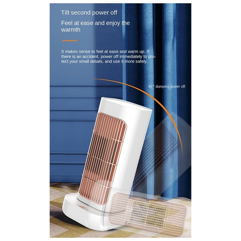 小型デスクトップ電気ヒーター、ポータブルシェーキングヘッド、ptcセラミック高速熱発生器、ホームヒーター、EUプラグ可能ヒーター、1300w