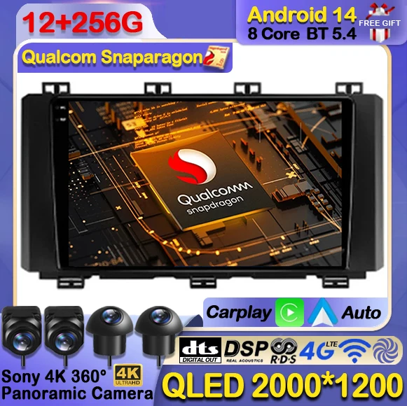 

Android 14 Auto Carplay For SEAT Ateca Cupra 2016 - 2021 Head Unit Multimedia Stereo Player Navigation GPS Car Radio QLED 4G DSP
