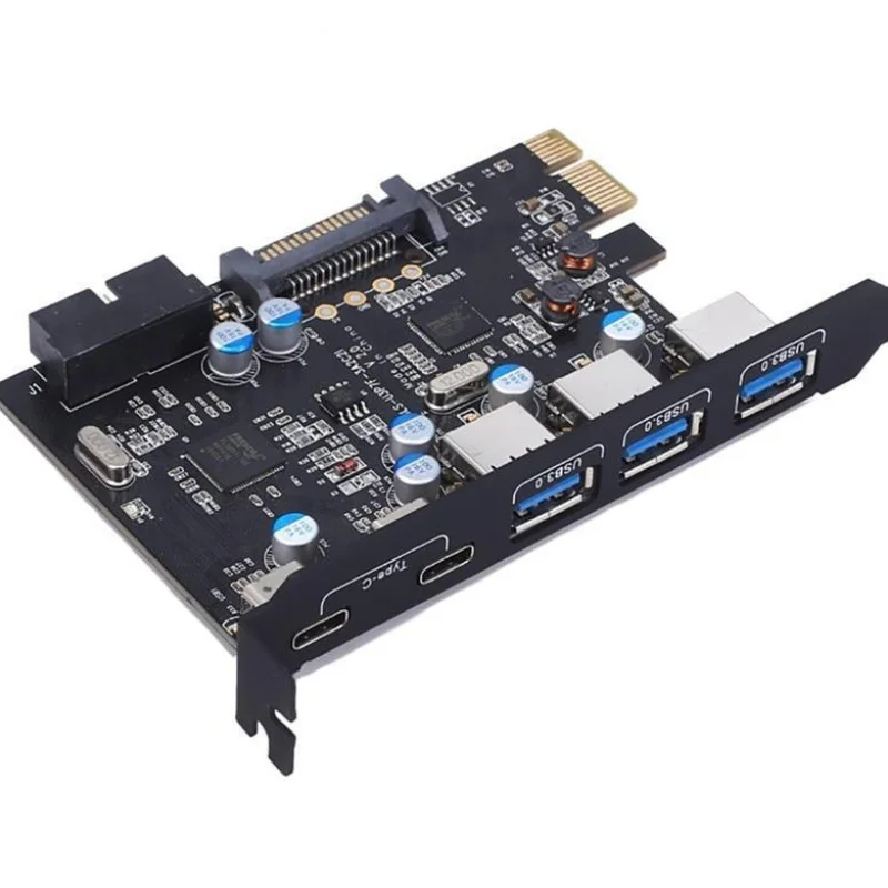 

PCI Express Card To 3 PORTS USB 3.0 2 PORTS USB3.1 Type C Internal USB 3.0 20PIN 7 Ports USB HUB Pcie To Tyoe-c Expansion Card