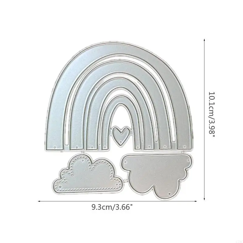 U75C الكربون الصلب القطع يموت المعادن قوس قزح السحابة الحب قلب القالب المقطوعة لقالب لبطاقات DIY لصنع سكرابوكينغ stencil