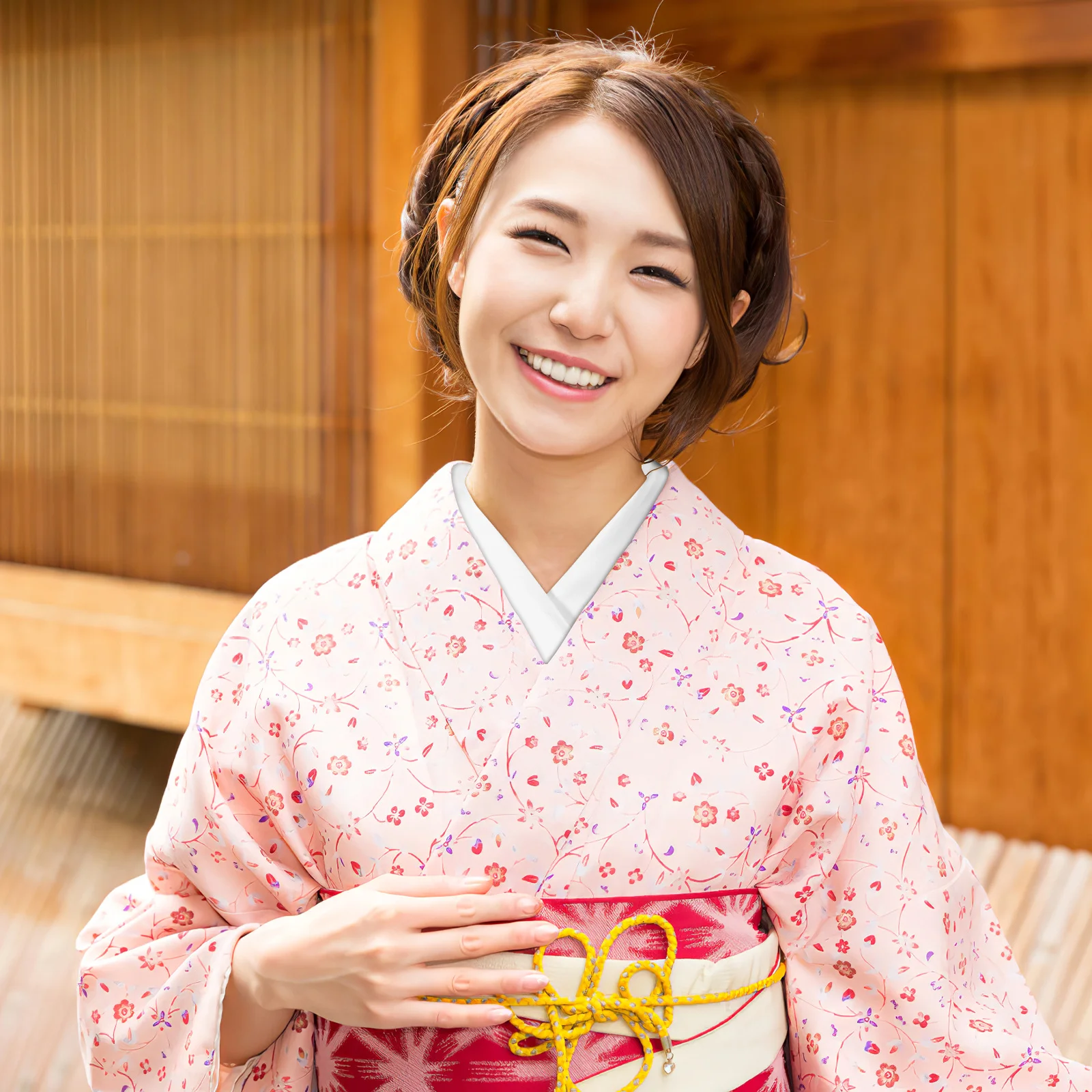 مجموعة بطانة أساسية لياقة الكيمونو الياباني مصنوعة من مادة البوليستر وإكسسوارات ذات مظهر جميل ومتينة وياقة كيمونو أساسية #2