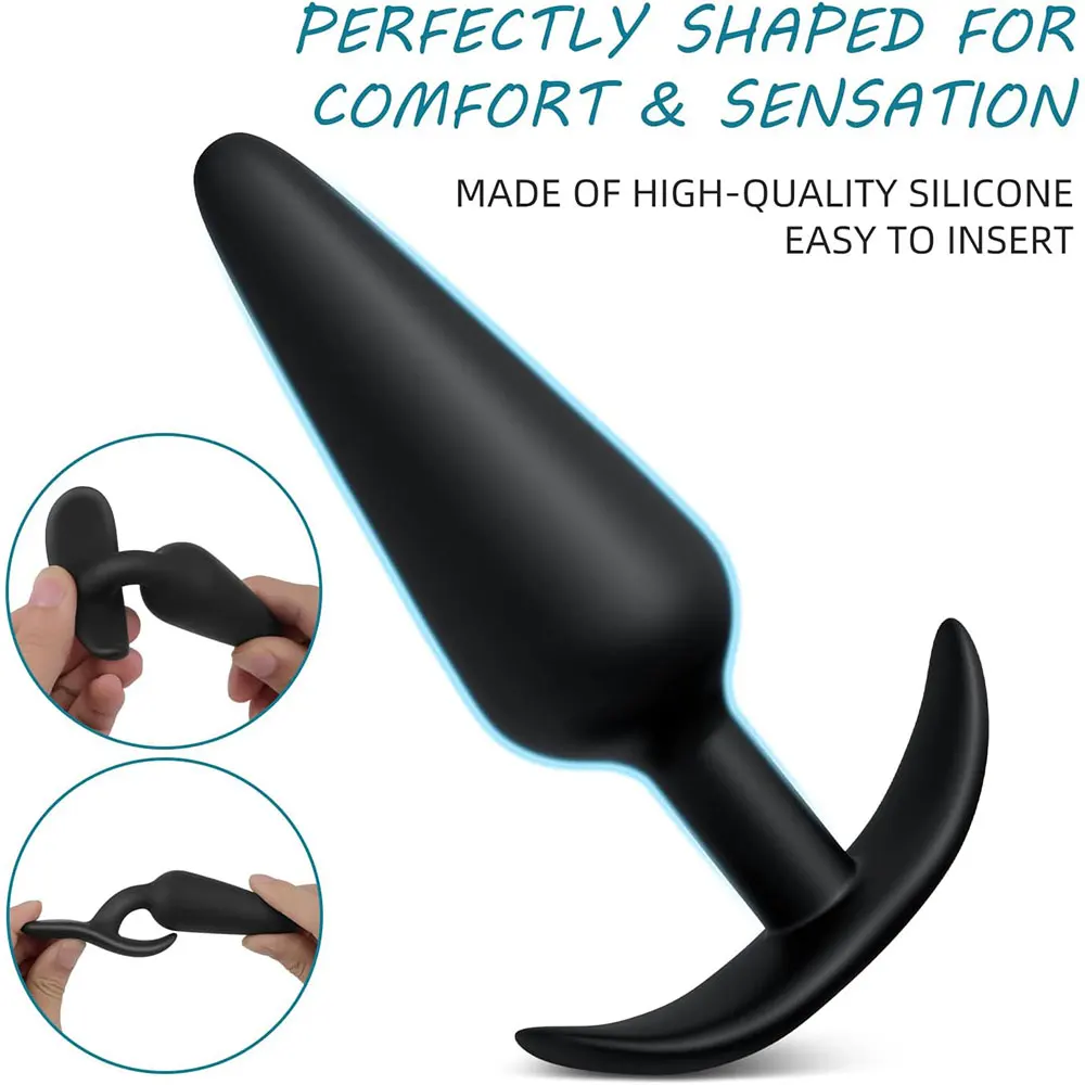 Silicone Anal Plug 3 Size Butt Plugs Training Set for Beginners Prostate Massage Anus Dilator Anal Ball Sex Toys for Couples