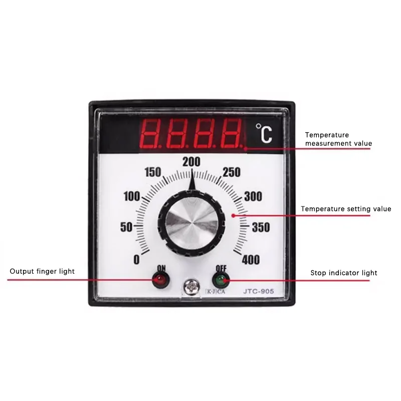 400℃ Temperature Control Instrument JTC-903 JTC-905 knob Adjustment K-Type Input Temperature Controller 110/220V