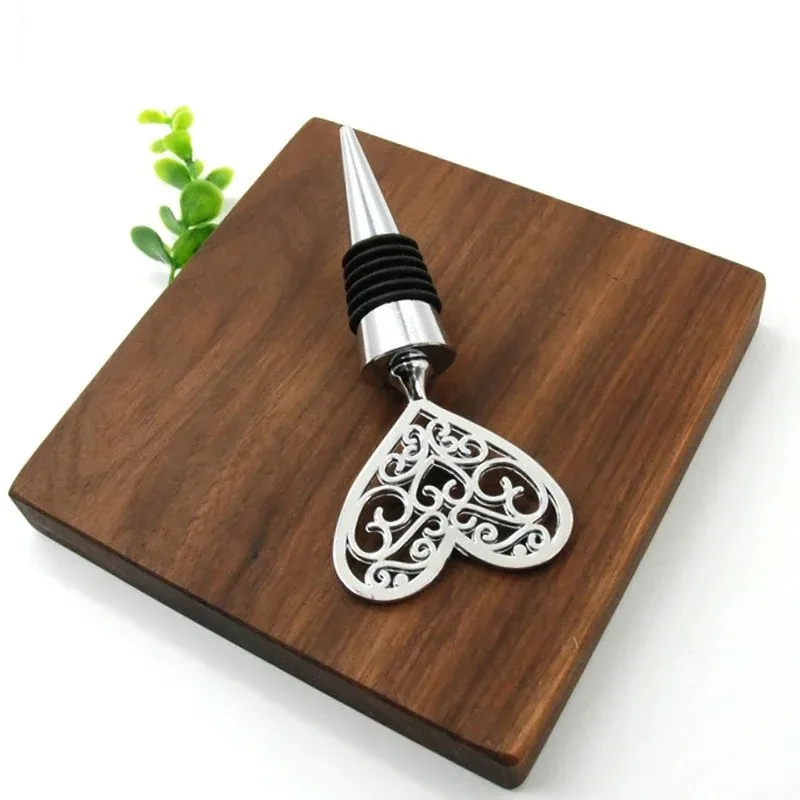 Metal Simple Wine Corks Heart-shaped Love Alloy Silicone Wine Stopper Bottle Fresh-keeping Stopper Bar Accessories Home Bars
