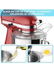 Pouring Shield for Kitchenaid 5QT Bowl-Lift Stand Mixer - Splash Guard Kitchen Aid Pouring Shield